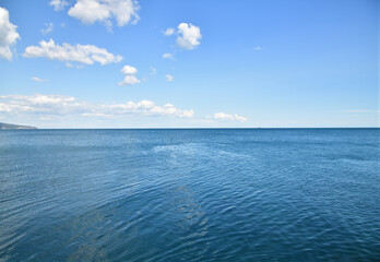 The Beautiful landscape with Black Sea near the southern coast of Crimea