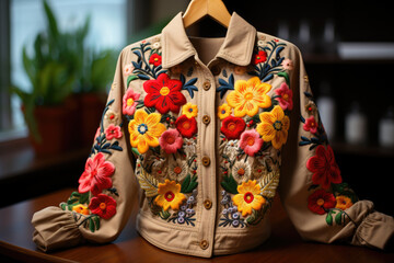 Women's embrodered jacket in spring sale 