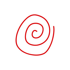 Red Swirl doodle sign