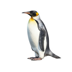 Fototapeta premium Penguin full body side view isolated on transparent background.