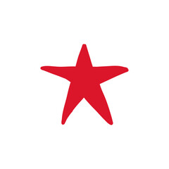 Red star sign doodle