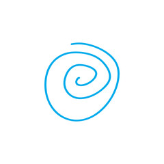 Blue Swirl doodle sign