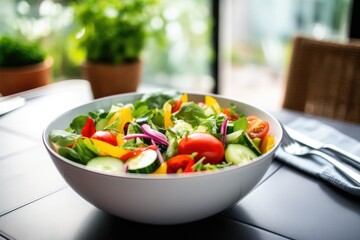 vegetable salad on the table