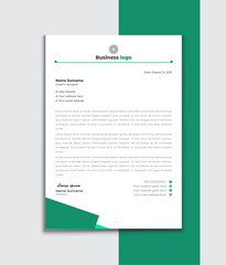 Simple & modern business letterhead design. Creative color use letterhead vector template