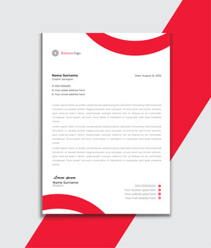 Creative letterhead template design. business minimal letterhead design template.