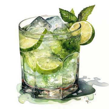 recommend clip art: watercolor Vodka clipart, Generative Ai