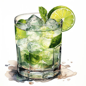 recommend clip art: watercolor Vodka clipart, Generative Ai