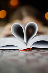 Paper heart from the book