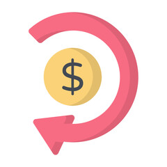 Return Investment Flat Icon