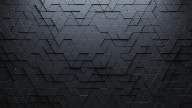 3D Geometric triangular motion graphics background