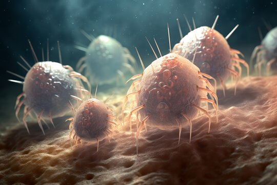 Hausstaubmilben Makroaufnahme