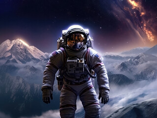 Thrilling Mountain Expedition Amidst Snow-Covered Peaks