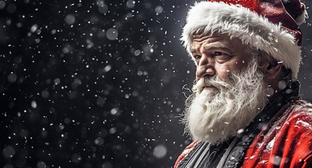 Santa Claus in the snow