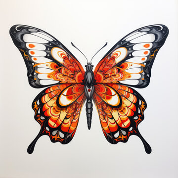 Butterfly art. Generative ai.