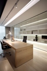 Inspiring office interior design in minimalist style