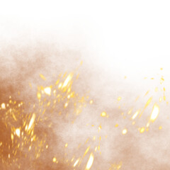 fire with smoke and weld sparks © Medamine
