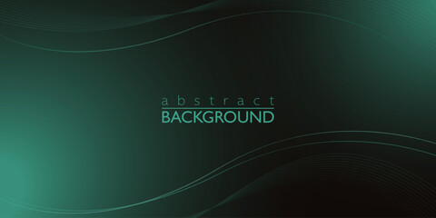 Abstract luxury dark turquoise wave template design. Contemporary style graphic. Vector illustration for presentation, banner, cover, web, flyer, card, poster, wallpaper, texture, slide, social media