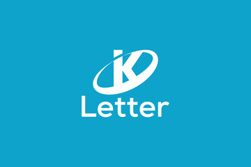 Trendy and Professional letter i K logo template