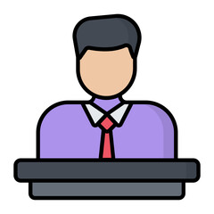 Advocate Colored Outline Icon