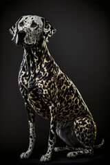 Naklejka premium Black gold Dalmatian