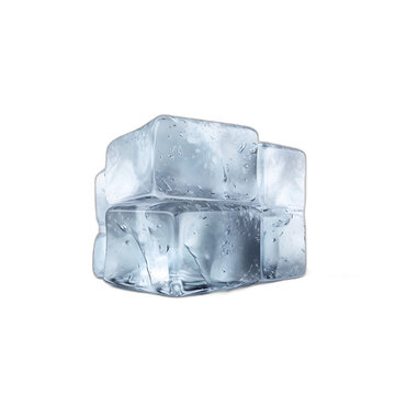 ice cube isolated on transparent or white background