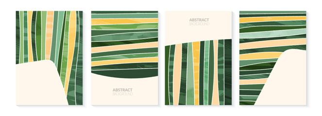 Eco green abstract vector background. Ecology poster, design of environment card template. Nature graphic pattern with texture. Organic illustration. Agriculture field page layout. Earth day brochure - obrazy, fototapety, plakaty