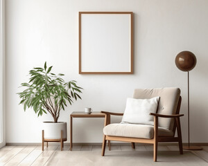 Empty wall frame décor for living room
