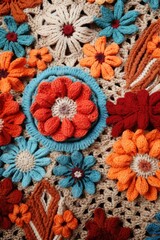 Fototapeta na wymiar Knitted fabric texture. Generative AI