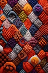 Fototapeta na wymiar Knitted fabric texture. Generative AI