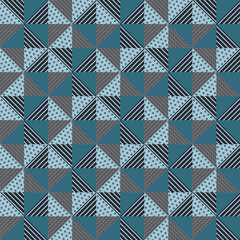 Scandinavian Style Pattern. Vector Illustration In Blue Tones