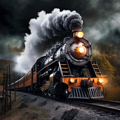 Obraz premium A Luxurious Steam Train Journey