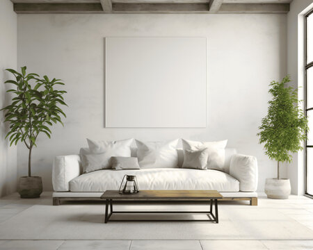 Blank frame for living room art gallery
