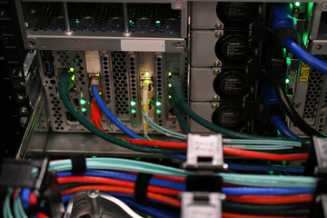 IT Department - cables wires connections to servers