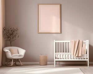 Empty wall frame décor for baby's room
