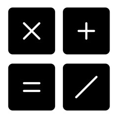 Fototapeta premium Calculator Glyph Icon