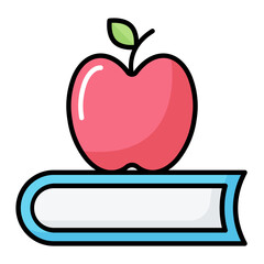 Apple Colored Outline Icon