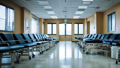  Interior of hospital is empty