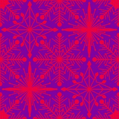 Christmas snowflakes seamless ice geometric pattern for winter wrapping paper and fabrics and linens and kids