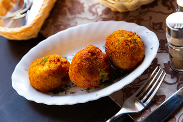 Potato patties with mushrooms. Belarusian dish pyza