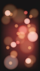 Colored blurred pink, coral and gold background with  glowing lights
