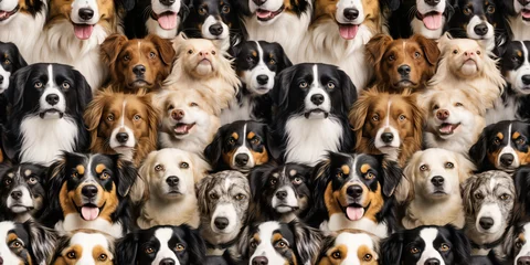 Fototapeten multiple dogs breed in a seamless pattern © FP Creative Stock