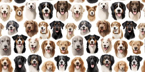 Rolgordijnen multiple dogs, seamless pattern design © FP Creative Stock