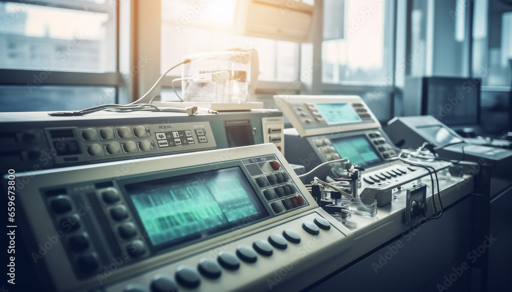 Poster engineer controls machinery with precision and accuracy generative ai