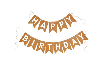 Decorations on a studio for celebrating the first birthday of a child, isolated on a white...