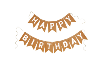 Decorations on a studio for celebrating the first birthday of a child, isolated on a white background