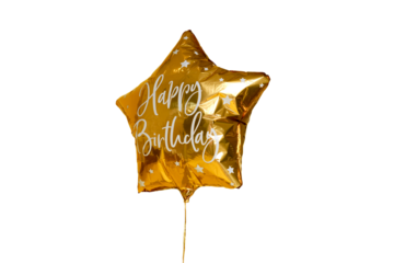 Balloon for celebrating the first birthday of a child, one year old baby, isolated on a white background