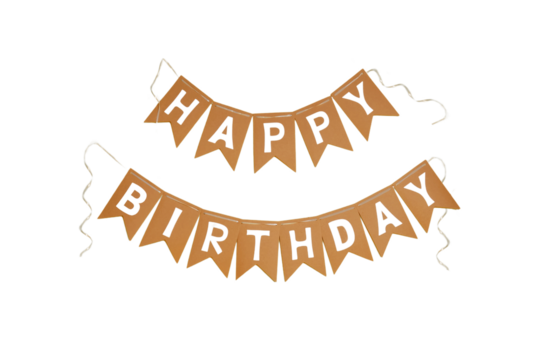 Decorations on a studio for celebrating the first birthday of a child, isolated on a white background