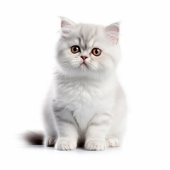 Cute Kitten Cat isolated on white