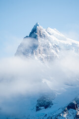 snow covered mountains, Paine Grande, Bariloche Peak, Torres del Paine National Park, Chile