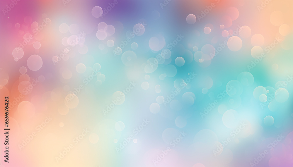 Aufkleber multi colored backdrop with bright circles and defocused shapes illuminated generated by ai